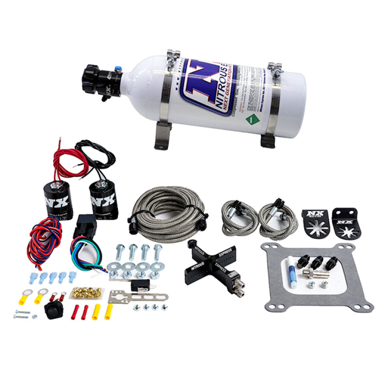 Nitrous Express 4150 Covert Crossbar Plate System Stage 6 50-300HP (5lb Bottle)