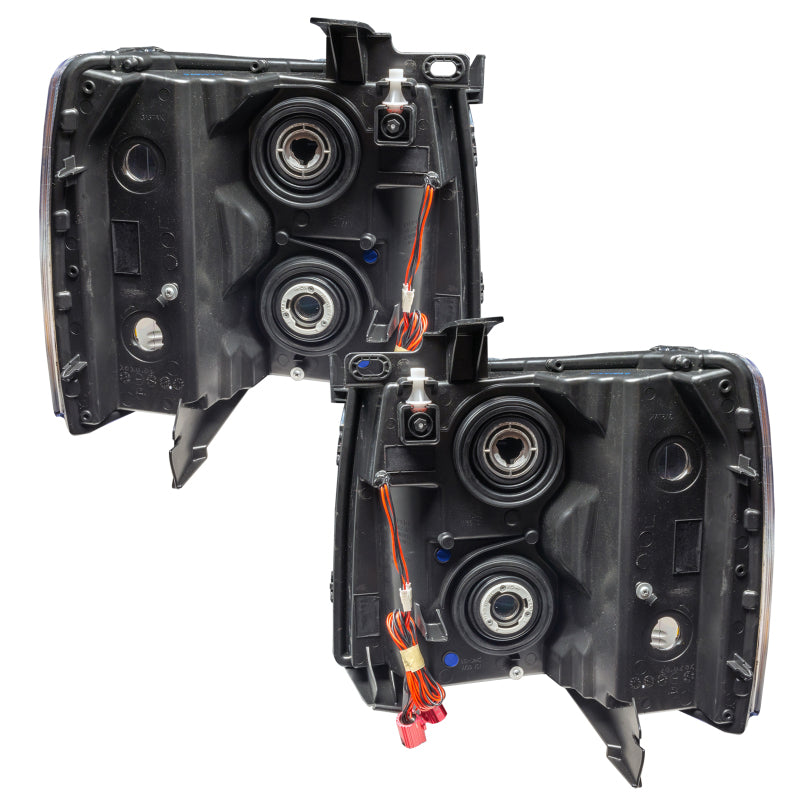 Oracle Lighting 07-13 Chevrolet Silverado Assembled Halo Headlights Round Style -Red