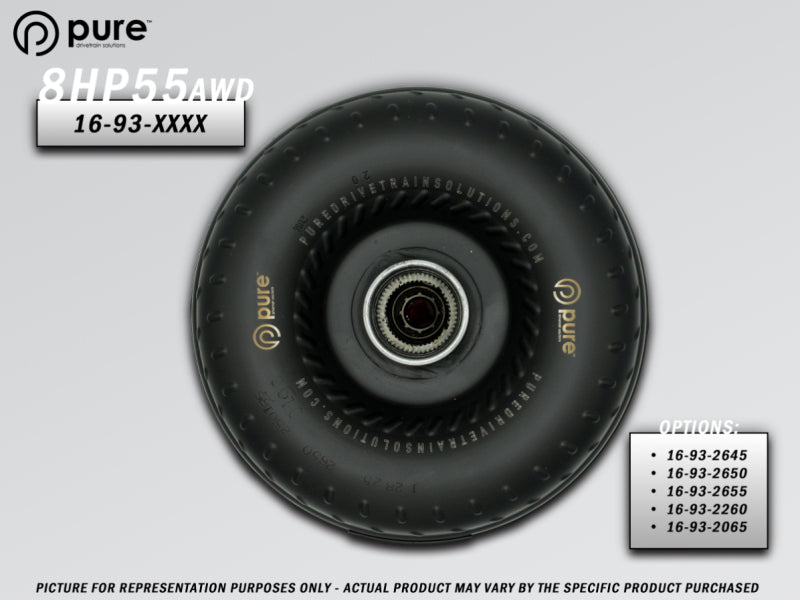 Pure Drivetrain 8HP55 High Performance Billet Race Torque Converter - 26/50 Stator - AWD