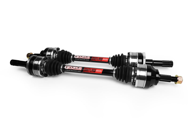GForce Engineering FOR10103A - 1999-2004 Mustang Cobra Outlaw Axles with Exotic Outer Stubs; ABS Rings (requires 31 spline diff)