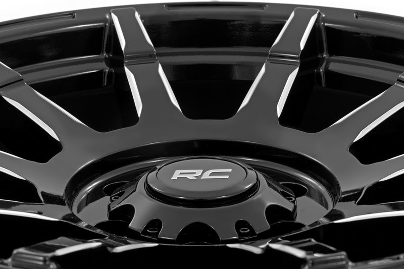 Rough Country 83 Series Wheel | One-Piece | Gloss Black | 20x9 | 6x5.5 | -12mm