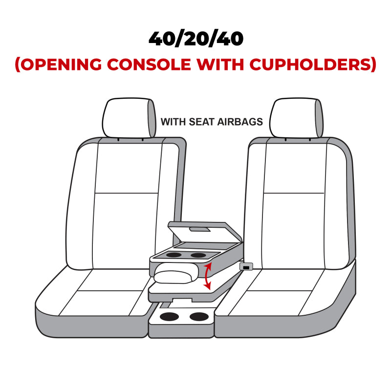 Covercraft 19-20 Ford F150 Polycotton SeatSaver Custom Front Row Seat Covers - Grey