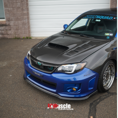 JDMuscle 08-14 WRX/STI Carbon Fiber Hood V3 w/ Heat Extract