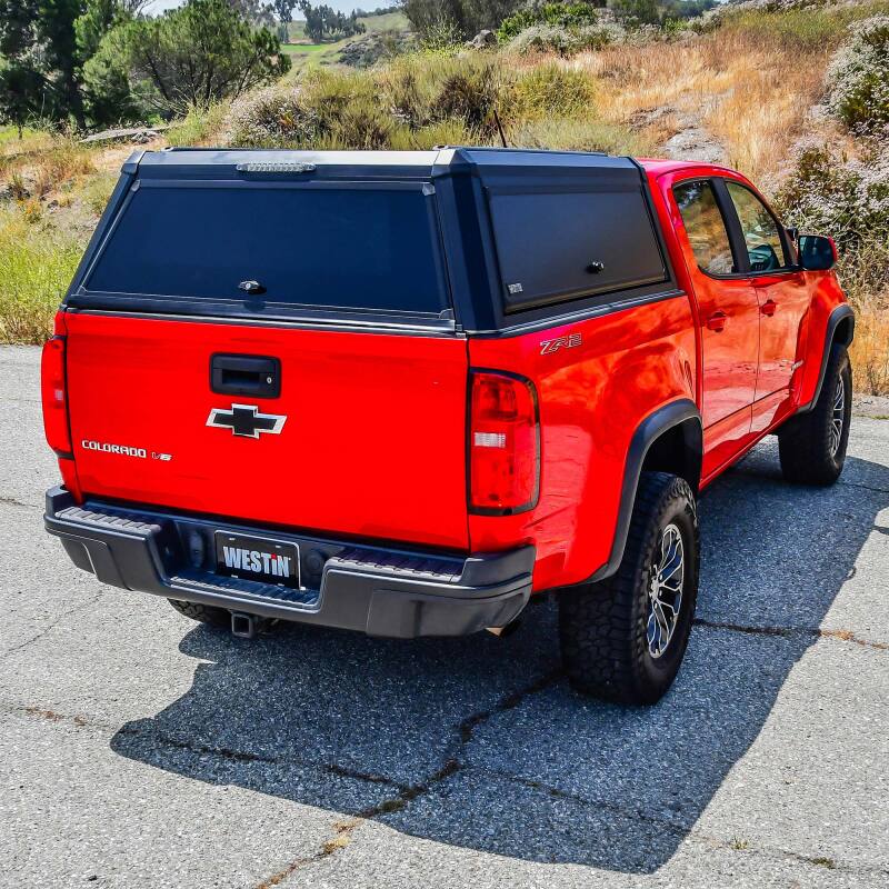 Westin 15-22 Chevrolet Colorado CC 5ft Bed EXP Truck Cap - Black (Box 1 ONLY)