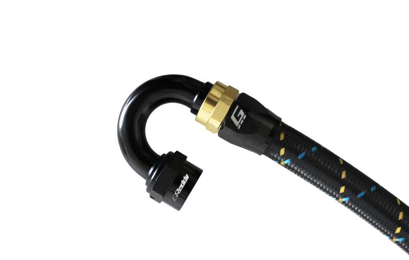 GReddy AN04 180 DEGREE HOSE END SWIVEL BLACK/GOLD ANODIZED
