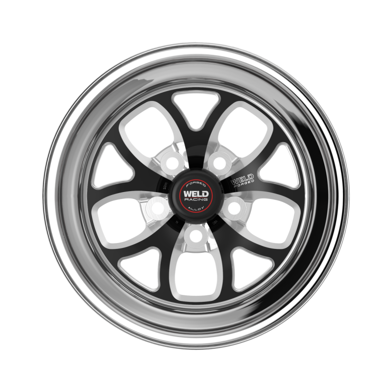 Weld S76 15x4 / 5x120 / 2.5 BS / 3.18 HB - Black Center - Polished Shell - Non-BL Wheel