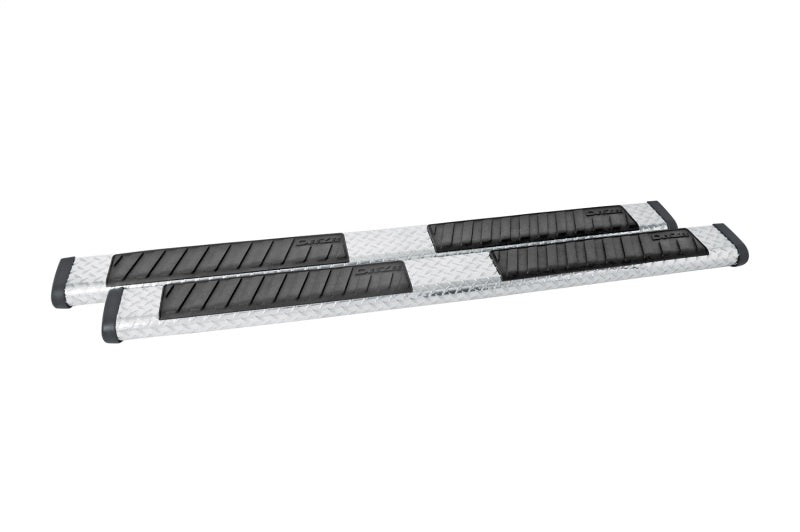 Dee Zee Universal Tubes - 6In Oval - Brite Tread Aluminum (RegCab)
