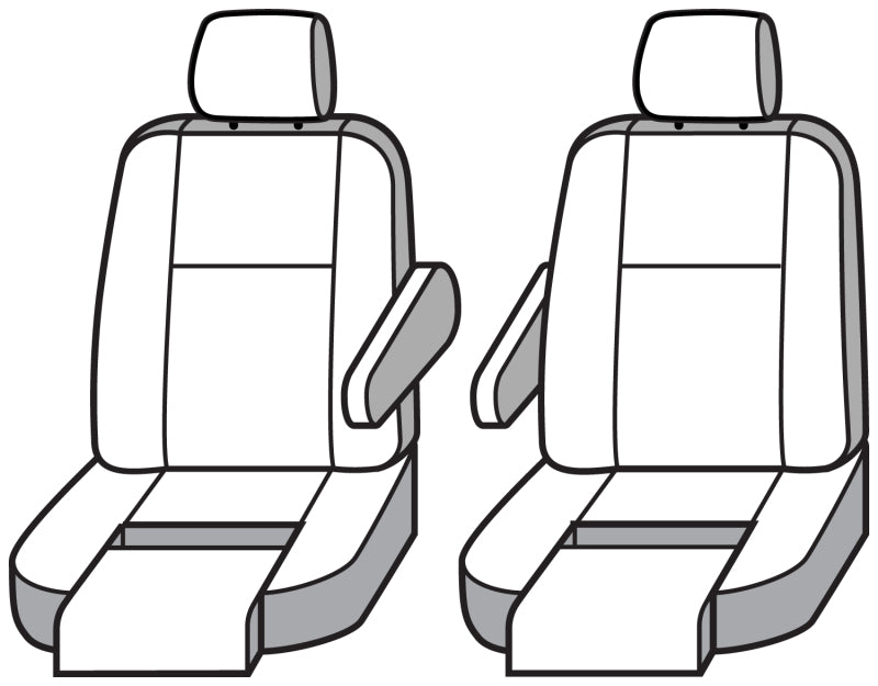 Covercraft 19-26 Mercedes-Benz Sprinter Polycotton SeatSaver Custom Front Row Seat Covers-Misty Grey