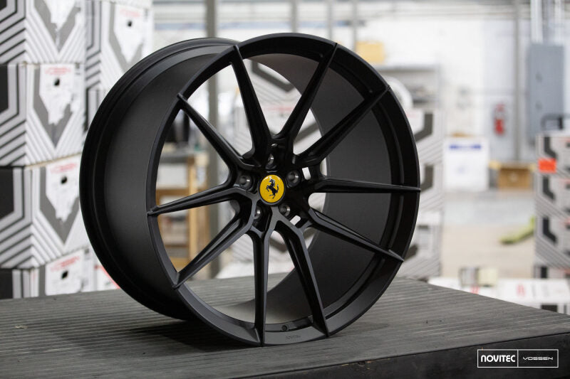 Vossen x Novitec NF9 21x9in - 5x114.3 BP - ET35 - Satin Black Ferrari 488 / F8 Front Wheel