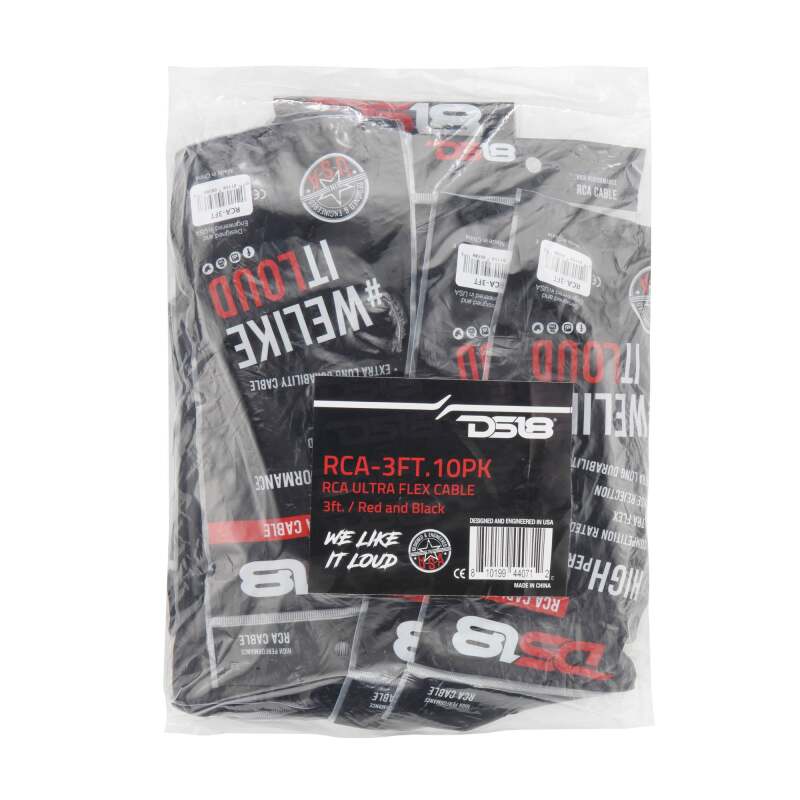 DS18 Level 1 RCA 3-Feet 10 x Pack