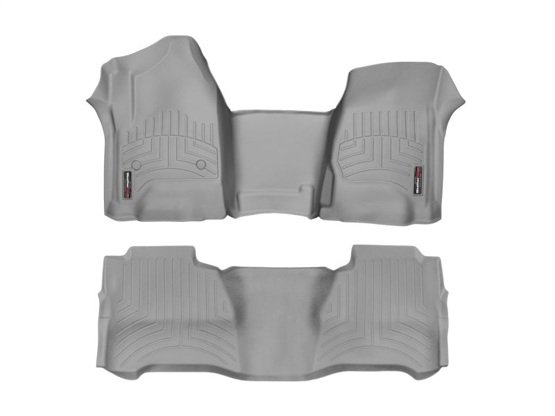 WeatherTech 2018+ Volkswagen Atlas Front + Rear FloorLiner - Grey (w/2nd Row Bench Seats)