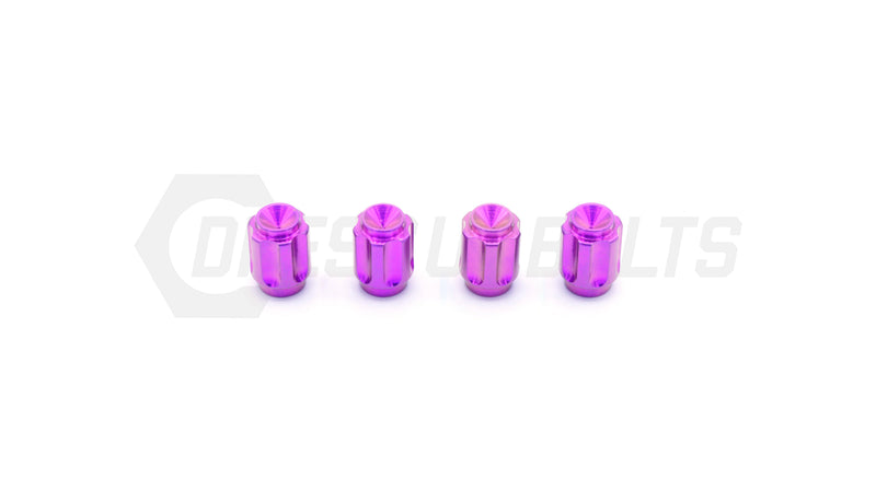 Dress Up Bolts Gear Titanium Valve Stem Caps - Set of 4