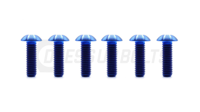 Dress Up Bolts Titanium Hardware Steering Wheel Kit - Button Head Design