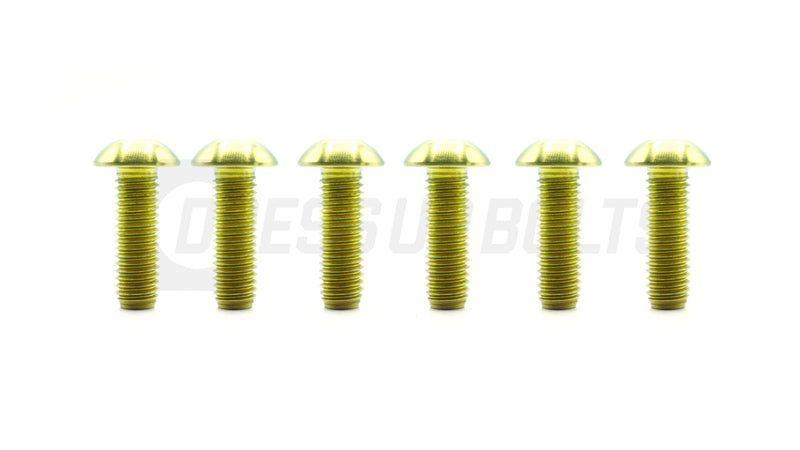 Dress Up Bolts Titanium Hardware Steering Wheel Kit - Button Head Design