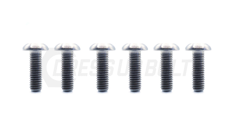 Dress Up Bolts Titanium Hardware Steering Wheel Kit - Button Head Design