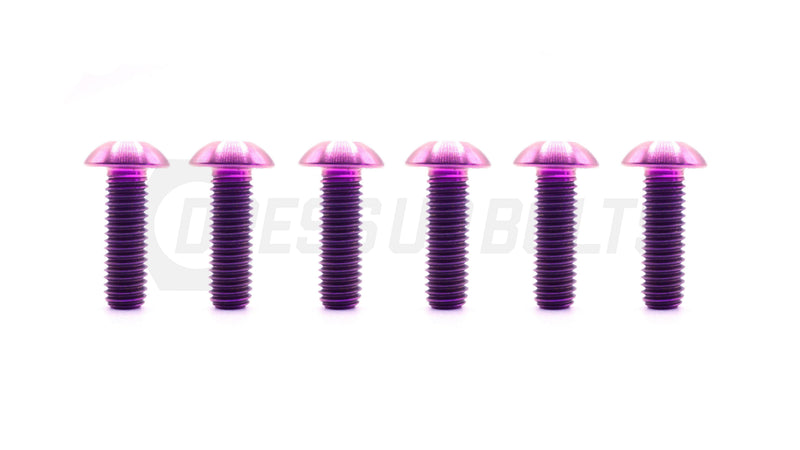 Dress Up Bolts Titanium Hardware Steering Wheel Kit - Button Head Design