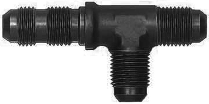 Aeroquip #3 Alum Bulkhead Run Tee Black