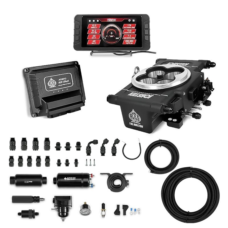 Aces Fuel Injection Killshot EFI 4bbl w/Fuel Delivery Kit Blk