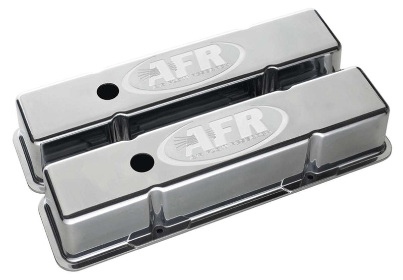 Air Flow Research SBC Tall Alum Valve Cvr Polished w/AFR Logo