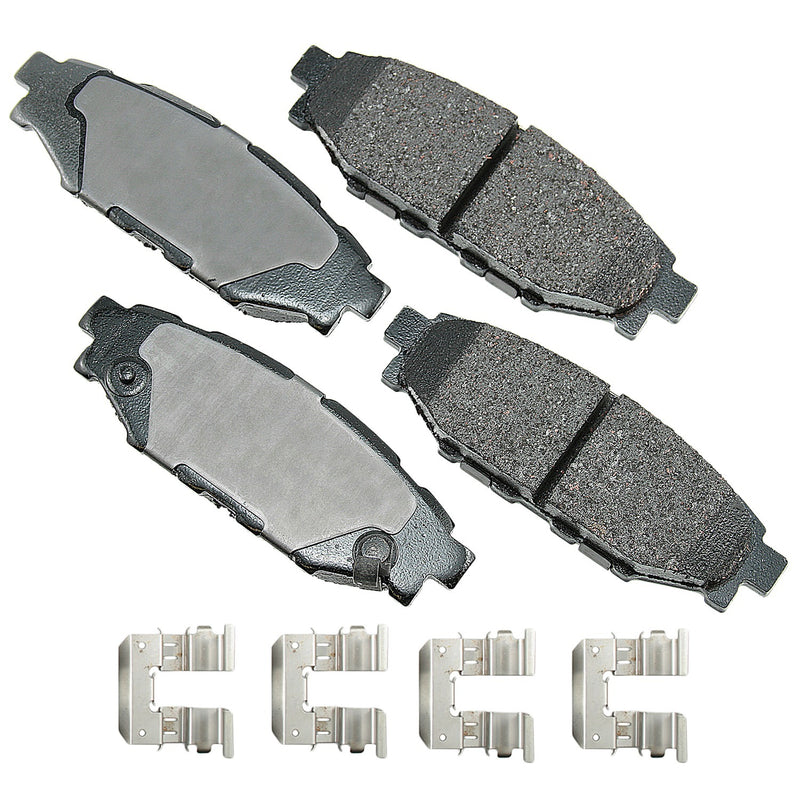 Akebono Brake Corporation ProACT Ultra-Premium Bra ke Pads - Rear