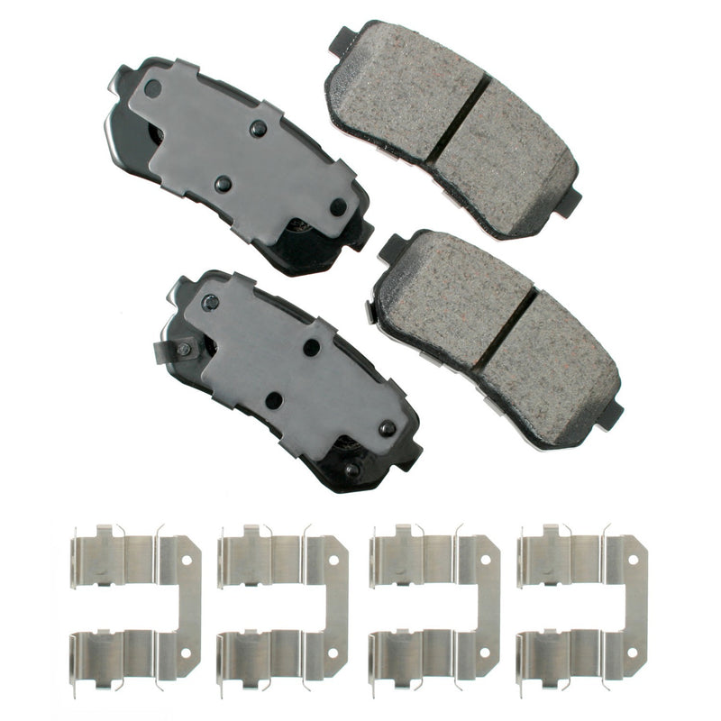 Akebono Brake Corporation ProACT Ultra-Premium Bra ke Pads - Rear