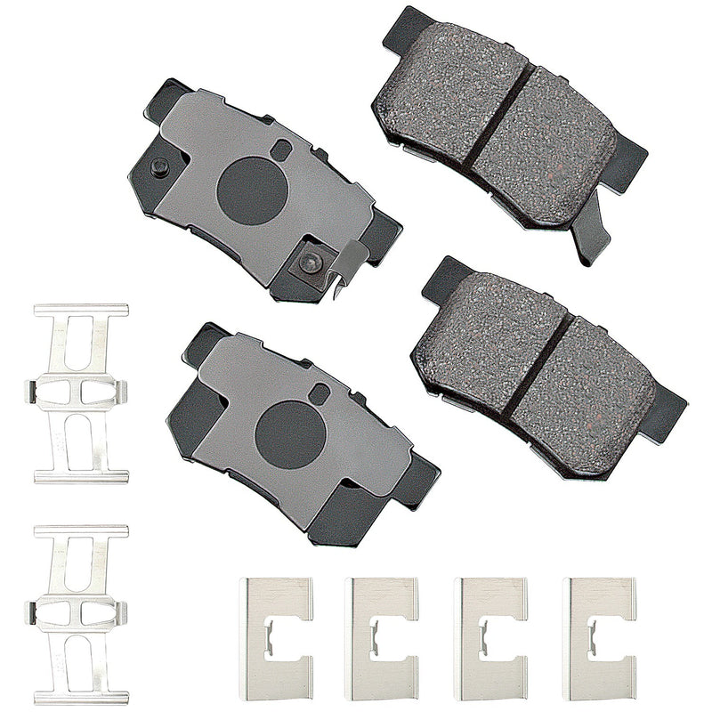 Akebono Brake Corporation ProACT Ultra-Premium Bra ke Pads - Rear