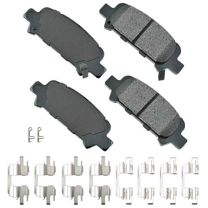 Akebono Brake Corporation ProACT Ultra-Premium Bra ke Pads - Rear