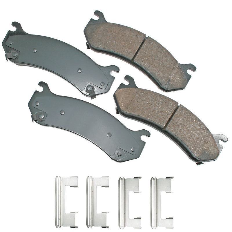 Akebono Brake Corporation ProACT Ultra-Premium Bra ke Pads - Front & Rear