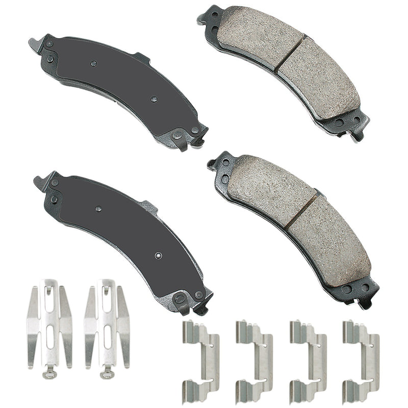 Akebono Brake Corporation ProACT Ultra-Premium Bra ke Pads - Rear