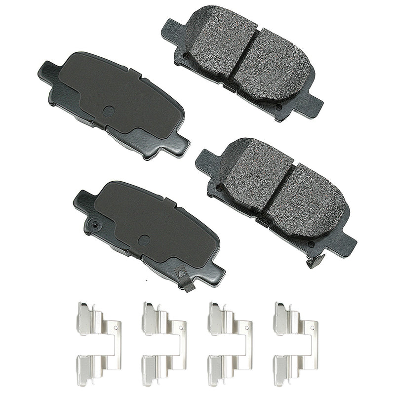 Akebono Brake Corporation ProACT Ultra-Premium Bra ke Pads - Rear