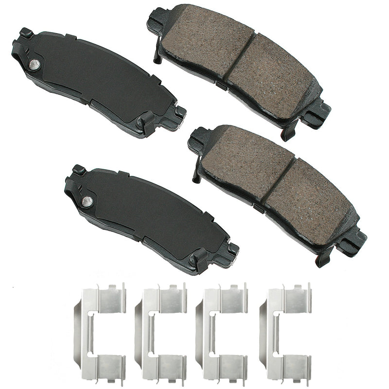 Akebono Brake Corporation ProACT Ultra-Premium Bra ke Pads - Rear