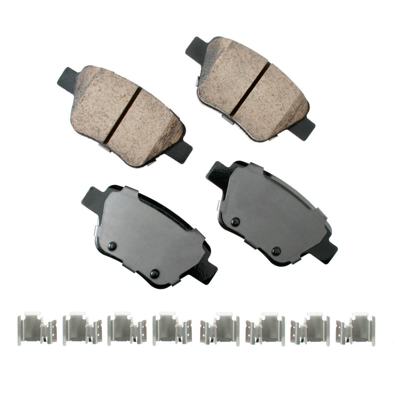 Akebono Brake Corporation Brake Pads Rear Audi A3 11-13 Quattro 10-13