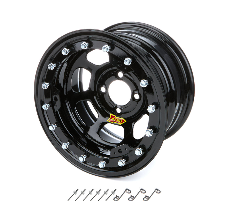 Aero Race Wheels 13x8 3in. 4.00 Black Beadlock