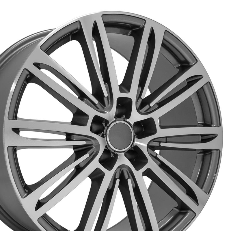 20" Replica Wheel AU21 Fits Audi A Series Rim 20x9 Gunmetal Mach'd Wheel
