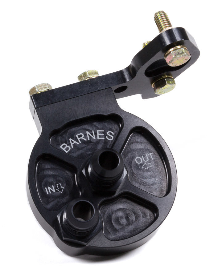 Barnes Billet Oil Filter Mount Front Mount -10 Fittings