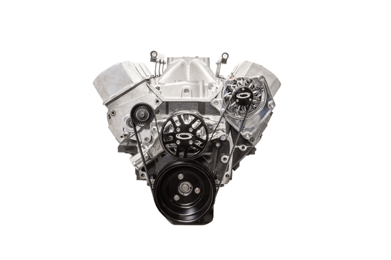 ProCharger BBC modular accessory-drive configuration reference animation; supplied components depend on the selected package and options