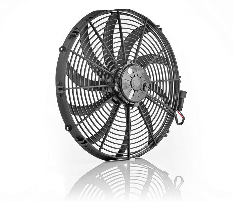 Be-Cool Radiators 16in Euro Black Electric Fan Super Duty Puller