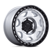 VOYAGER 17X8.5 6X5.5 106 +0 SLV-MCH-BLK