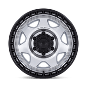 VOYAGER 17X8.5 6X5.5 106 +0 SLV-MCH-BLK
