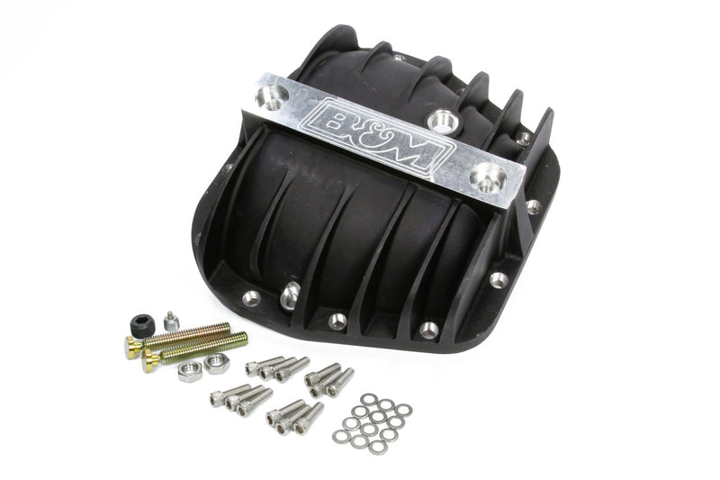 B And M Automotive Rear End Cover Cast Alum Ford 9.75 12-Bolt Black