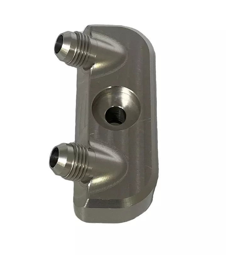Bowler Performance Transmissions GM 6L80E Cooler Manifold Set Converts To -6 Black
