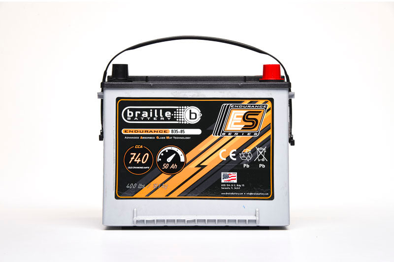 Braille Auto Battery 35/85 Endurance AGM Battery 740 CCA