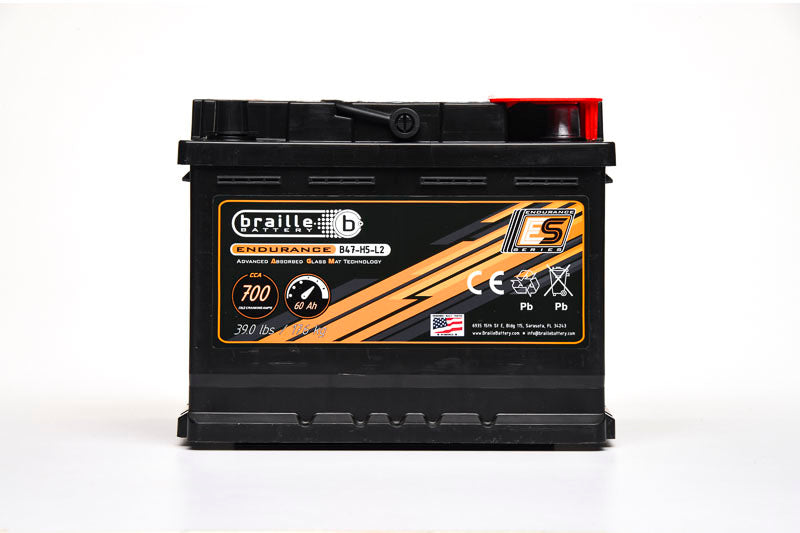 Braille Auto Battery 47-H5-L2 Endurance AGM Battery 700 CCA