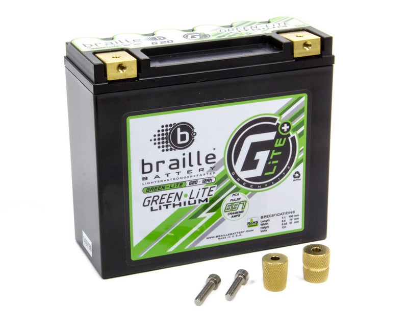 Braille Auto Battery Lithium 12 Volt Battery Green Lite 697 Amps