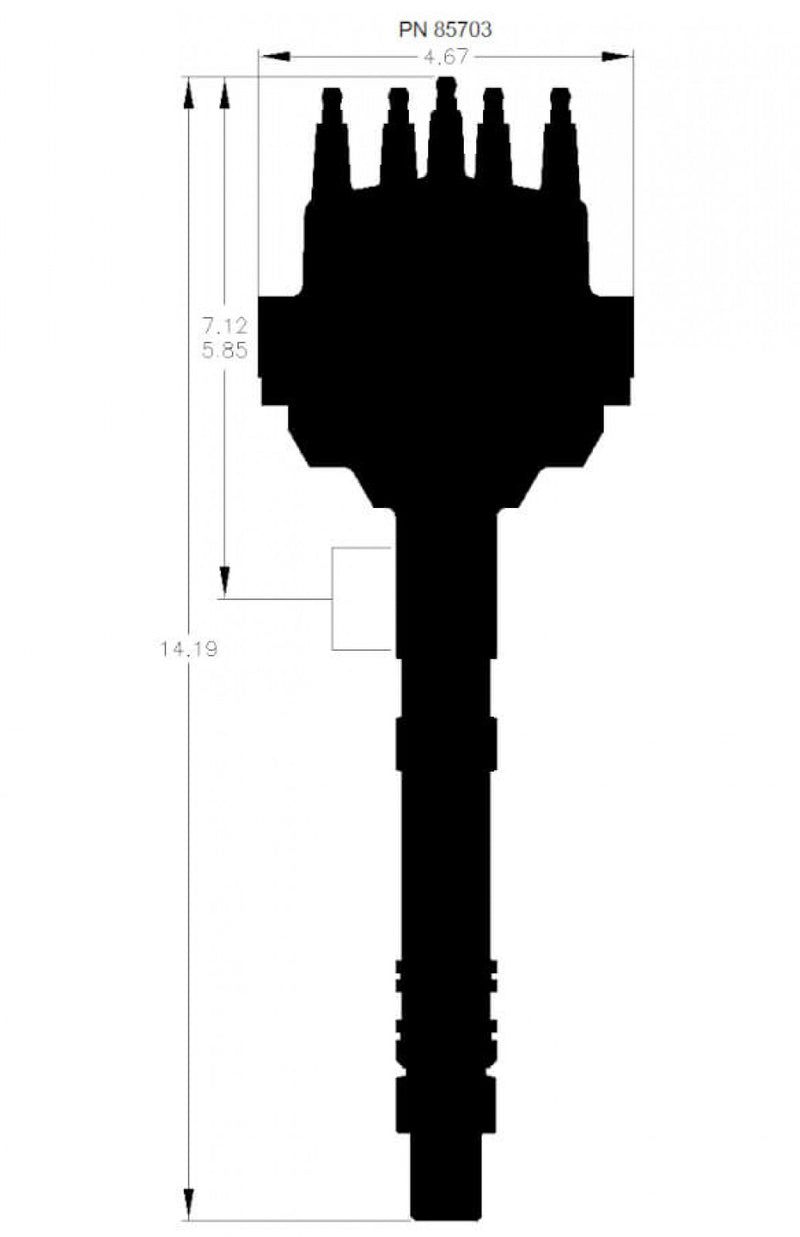 MSD Black Small Diameter Chevy V8 Pro-Billet Distributor