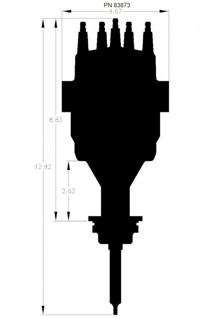 MSD Black Chrysler 426, 440 Ready-To-Run Distributor