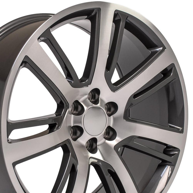 24" Replica Wheel CA88 Fits Cadillac Escalade Rim 24x10 Machined Wheel