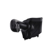 Right-side view of the JLT CAI-75-5205 Blackwing intake showing the airbox, tube, coupler and clamps