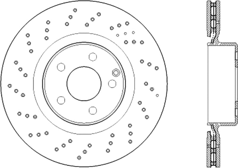 Centric Brake Parts Premium OE Design Drille d Brake Rotor