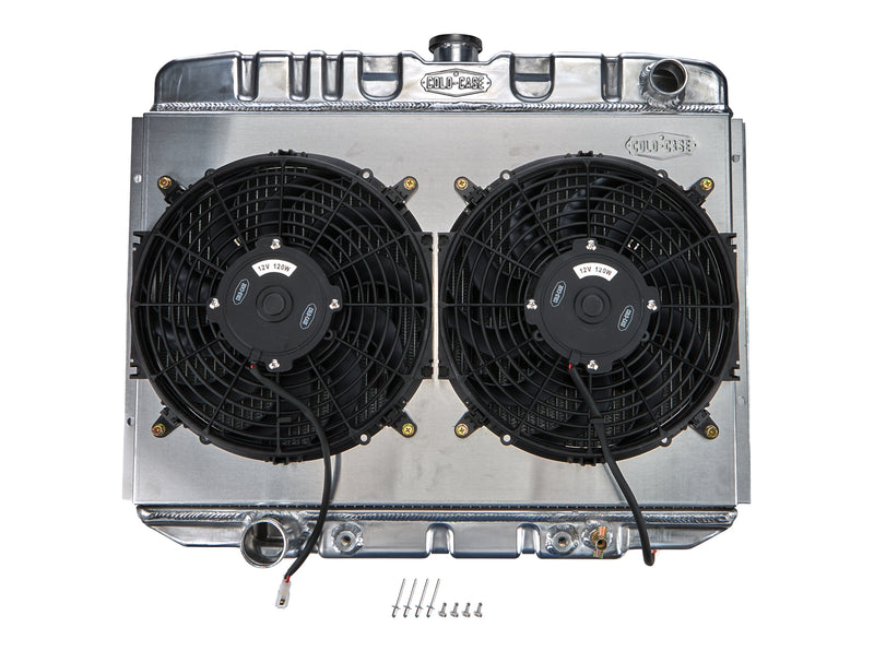 Cold Case Radiators 67-70 Mustang BB 24in Ra diator & 16 Fan Kit AT